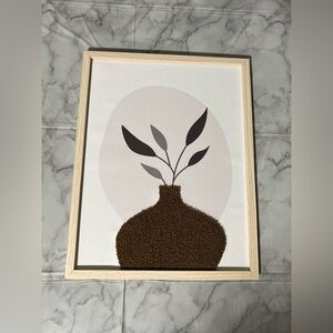 Botanical carpet textured art piece soothing minimalist neutral colors